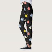 Pet Lover Black Red Yellow  Kittens Cats Patterns Leggings (Links)