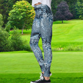 Pet Lover Cat Mom Modern Crazy Blue Denim Jeans  Leggings