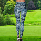 Pet Lover Cat Mom Modern Crazy Blue Denim Jeans  Leggings