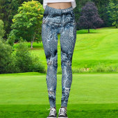 Pet Lover Cat Mom Modern Crazy Blue Denim Jeans  Leggings