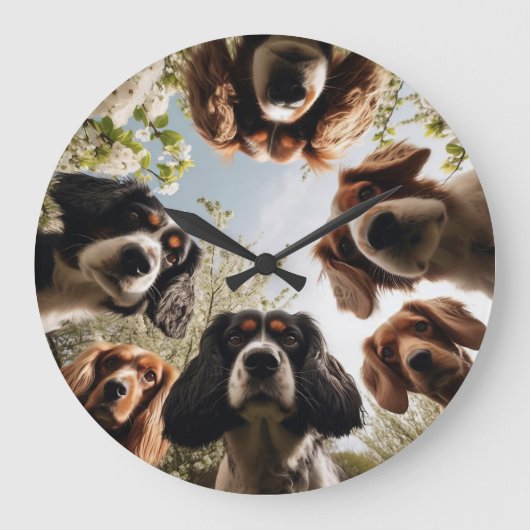 Pet Lover Clock Funny Hund Wall Uhr (Vorderseite)