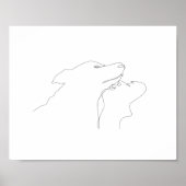 Pet Lover | Eine Linie Art | Poster (Vorne)
