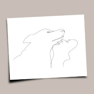 Pet Lover   Eine Linie Art   Poster