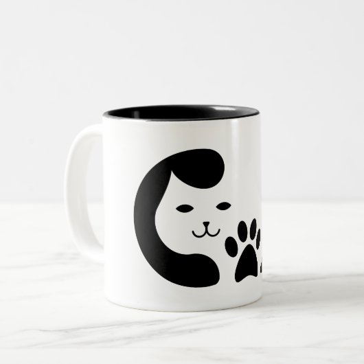 Pet-Lover-Fällung Zweifarbige Tasse (Vorderseite Links)