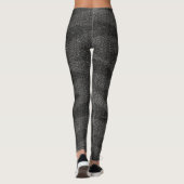 Pet Lover Faux Denim Black Jeans Texture Pattern Leggings (Rückseite)