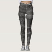 Pet Lover Faux Denim Black Jeans Texture Pattern Leggings (Vorderseite)