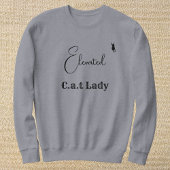 Pet Lover Grey And Black Script Cat Mom Customized Sweatshirt