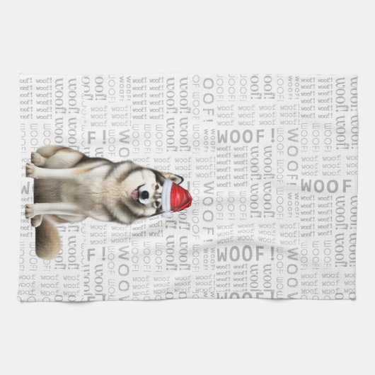 Pet Lover Holiday Alaskan Malamute Dog Weihnachten Geschirrtuch (Horizontal)