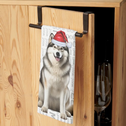 Pet Lover Holiday Alaskan Malamute Dog Weihnachten Geschirrtuch (Drittel gefaltet)