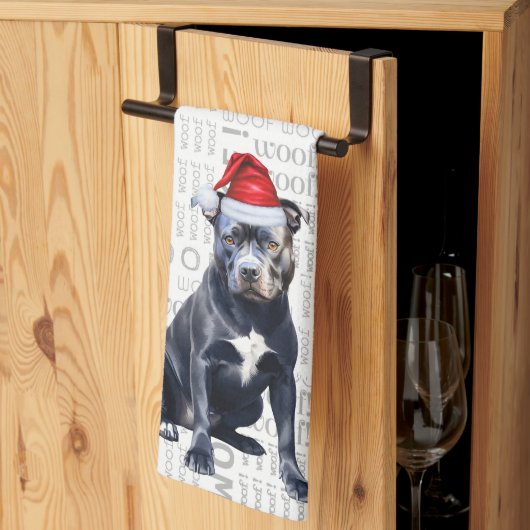 Pet Lover Holiday Bluenose Pitbull Dog Weihnachten Geschirrtuch (Drittel gefaltet)