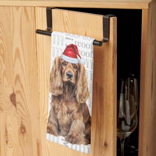 Pet Lover Holiday Cocker Spaniel Dog Christmas Geschirrtuch (Drittel gefaltet)