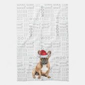 Pet Lover Holiday Französischer Bulldog Weihnachte Geschirrtuch (Vertikal)