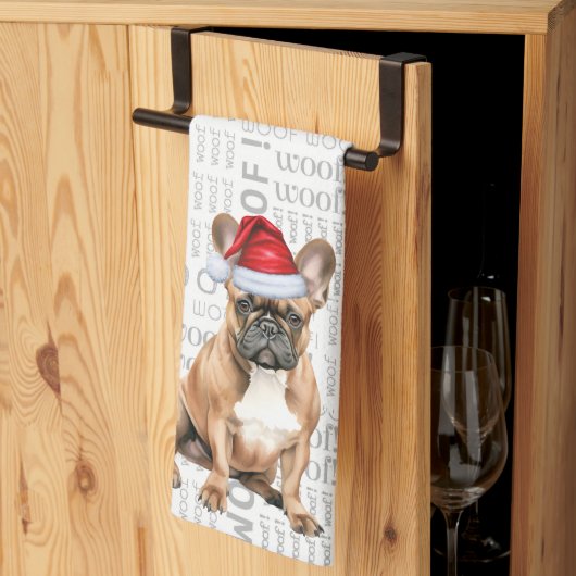 Pet Lover Holiday Französischer Bulldog Weihnachte Geschirrtuch (Drittel gefaltet)