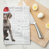 Pet Lover Holiday Kurzhaar Zeiger Hund Weihnachten Geschirrtuch (Viertel Falte)