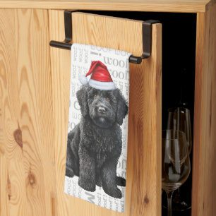 Pet Lover Holiday Labradoodle Santa Dog Weihnachte Geschirrtuch