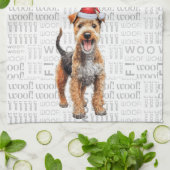 Pet Lover Holiday Lakeland Terrier Dog Weihnachten Geschirrtuch (Gefaltet)