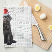 Pet Lover Holiday Neufundland Hund Weihnachten Geschirrtuch (Viertel Falte)