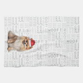Pet Lover Holiday Pomeranian Dog Christmas Geschirrtuch (Horizontal)