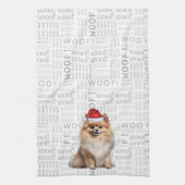 Pet Lover Holiday Pomeranian Dog Christmas Geschirrtuch (Vertikal)