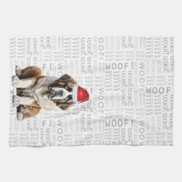 Pet Lover Holiday Saint Bernard Dog Christmas Geschirrtuch