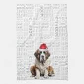 Pet Lover Holiday Saint Bernard Dog Christmas Geschirrtuch (Vertikal)