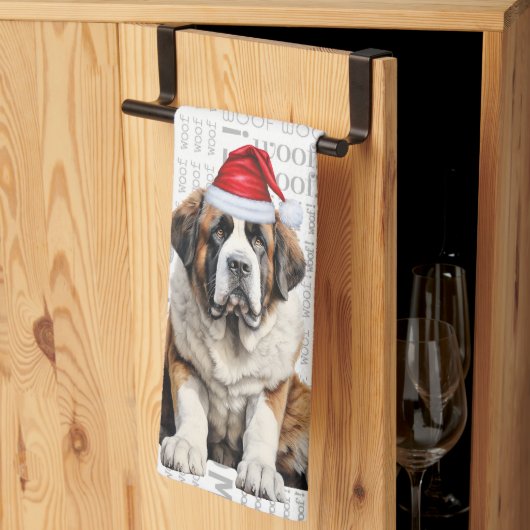 Pet Lover Holiday Saint Bernard Dog Christmas Geschirrtuch (Drittel gefaltet)