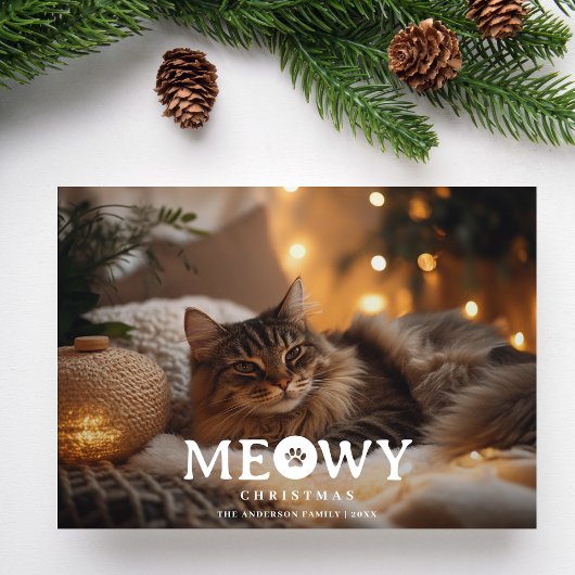 Pet Lover Meowy Christmas Cat Foto Weihnachten