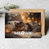 Pet Lover Meowy Christmas Cat Foto Weihnachten