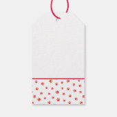 Pet Lover Red Paws Red Gift Wrap Fun Geschenkanhänger (Rückseite)