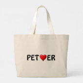 Pet Lover Tote Bag Jumbo Stoffbeutel (Rückseite)