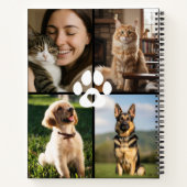 Pet Lover's Custom Photo & Name Notebook Notizblock (Rückseite)