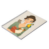 Pet Lover's gemütliches Portrait Notizblock (Linke Seite)