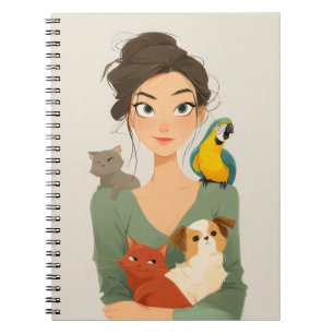 Pet Lover's gemütliches Portrait Notizblock
