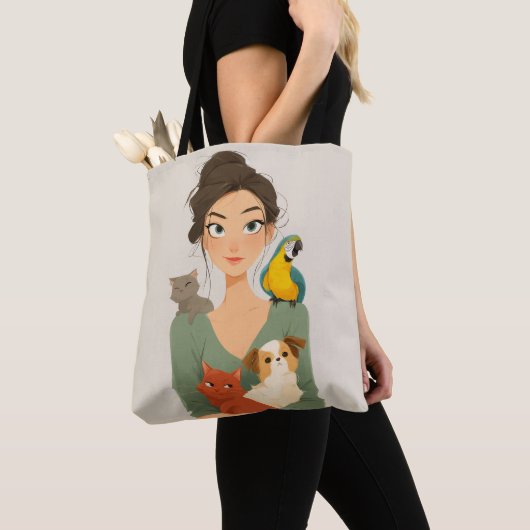Pet Lover's gemütliches Portrait Tasche (Von Nahem)