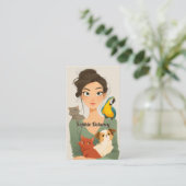 Pet Lover's gemütliches Portrait Visitenkarte (Stehend Vorderseite)