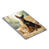 Pet Lovers Notebook - Dog Cat Oil Painting Journal Notizblock (Rechte Seite)