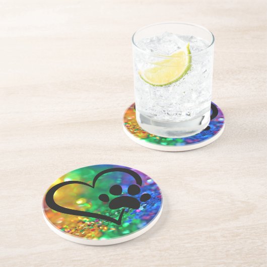 Pet Lovers Sandstone Untersetzer (Seite)