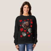 Pet Lover's Sweatshirt mit Rotem Herz individuell (Vorne ganz)
