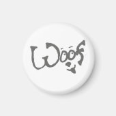 Pet Lover's Woof Dog Magnet (Vorne)