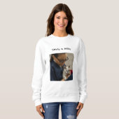 Pet Lovor Cat Mom Cute Modern Personalized Photo  Sweatshirt (Vorne ganz)
