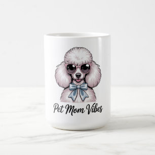 Pet-Mama-Vibes Pudel-Hund-Sonnenbrille Rosa Gesche Kaffeetasse