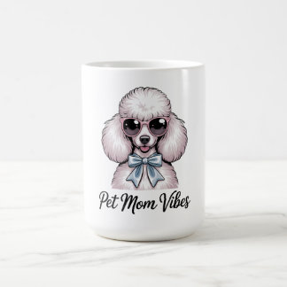 Pet-Mama-Vibes Pudel-Hund-Sonnenbrille Rosa Gesche Kaffeetasse