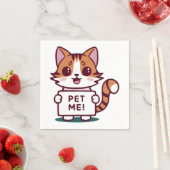Pet Me Kitty Serviette (Beispiel)