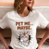 Pet Me Maybe Funny Cat Tri-Blend Shirt