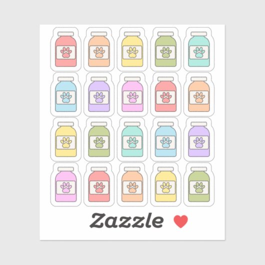 Pet Mediation RX Verschreibung Erinnerung Planner Aufkleber (Blatt)