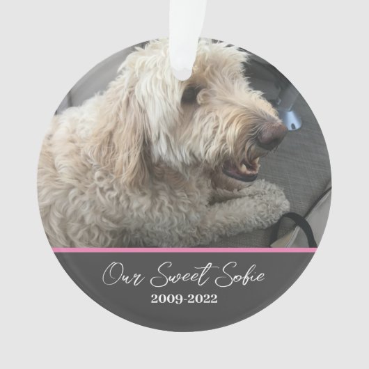 Pet-Memorial Anpassbare Begleithelferverzierung Ornament (Vorderseite)