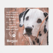 Pet Memorial Beileid Dog Foto Fleecedecke (Vorderseite (Horizontal))