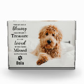 Pet Memorial Beileid Pet Loss Dog Fotoblock (Vorderseite)