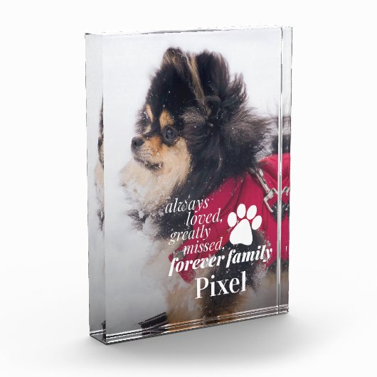 Pet Memorial Beileid Pet Loss Foto Block (Links)