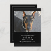 Pet Memorial Card 3.5 "x5" Schwarz - Gott sah Sie Einladung (Vorne/Hinten)